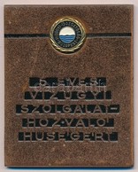 DN '5 éves Vízügyi Szolgálathoz Való Hűségért' Fém Plakett, Zománcozott 'Vízügyi Igazgatóság - Budapest' Rátéttel (71x57 - Unclassified