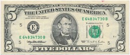 Amerikai Egyesült Államok 1995-1999. (1995) 5$ 'Federal Reserve Note' 'Mary Ellen Withrow - Robert E. Rubin' T:III USA 1 - Unclassified