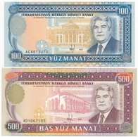 Türkmenisztán 1995. 100M + 500M T:I
Turkmenistan 1995. 100 Manat + 500 Manat C:UNC - Ohne Zuordnung