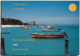 Aruba 1988. 5c-2 1/2Fl (6xklf) + 'Aruba' Emlékérem Forgalmi Sor Karton Dísztokban T:1
Aruba 1988. 5 Cents - 2 1/2 Florin - Non Classés