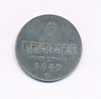 Ausztria 1849C 6kr Ag T:1-,2 
Austria 1849C 6 Kreuzer Ag C:AU,XF 
Krause KM#2200 - Ohne Zuordnung