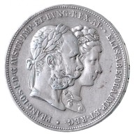 Ausztria 1879. 2G Ag 'I. Ferenc József és Erzsébet Királynő / Ezüstlakodalom' T:2,2-  Austria 1879. 2 Gulden Ag 'Franz J - Unclassified