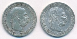 Ausztria 1893-1894. 1K Ag 'Ferenc József' (2xklf) T:2,2- Austria 1893-1894. 1 Corona Ag 'Franz Joseph' (2xdiff) C:XF,VF - Unclassified