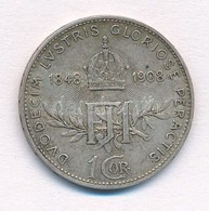 Ausztria 1908. 1K Ag 'Ferenc József - Jubileum' T:2- 
Austria 1908. 1 Corona Ag 'Franz Joseph - Jubilee' C:vF Krause KM# - Unclassified