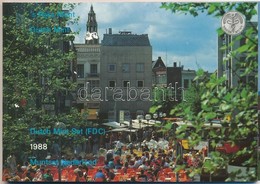 Hollandia 1988. 5c-5G (6xklf) + 'Groningen' Emlékérem Forgalmi Sor Karton Dísztokban T:1
Netherlands 1988. 5 Cents - 5 G - Unclassified