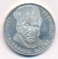 NSZK 1977J 5M Ag 'Carl Friedrich Gauss Születésének 200. évfordulója' T:1- Patina  FRG 1977J 5 Mark Ag '200th Anniversar - Ohne Zuordnung