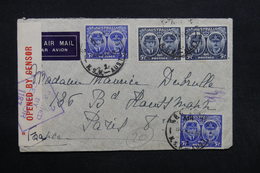 AUSTRALIE - Enveloppe Pour Paris En 1945 Avec Contrôle Postal , Affranchissement Plaisant - L 32370 - Briefe U. Dokumente