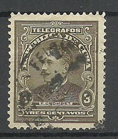 KUBA Cuba Revenue Telegraph Tax Stamp 3 C. F. Crompet Telegraphenmarke O - Telegraphenmarken