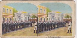 STEREO CARD  17 Cm X 8 Cm  ~~  TURKEY  ~~   THE TURKISH IMPERIAL ~ GUARD - Stereoskope - Stereobetrachter