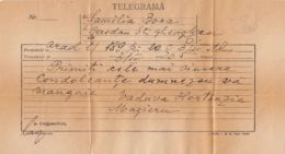 TELEGRAPH, TELEGRAMME SENT FROM ARAD TO SFANTU GHEORGHE, 1948, ROMANIA - Télégraphes