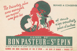 BU 1709 /  BUVARD - LAINES DU BON PASTEUR ET DE St EPIN - Textilos & Vestidos