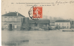 93) Ile Saint-Denis : Le Quai Du Moulin (inondation De Janvier 1910) - L'Ile Saint Denis