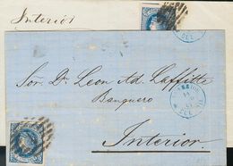 Sobre 63(3). 1864. Conjunto De Tres Cartas De Correo Interior De MADRID, Circuladas Con El 2 Cuartos Y Con Fechadores De - Altri & Non Classificati