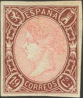 (*)71. 1865. 19 Cuartos Castaño Y Rosa. Color Intenso. MAGNIFICO. Cert. COMEX. - Autres & Non Classés