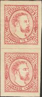 *159, 159A. 1874. ½ Real Rosa, Pareja Vertical, Tipos I Y II. MAGNIFICA Y RARA. Edifil 2014: 510 Euros - Andere & Zonder Classificatie