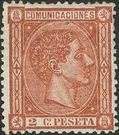 *162. 1875. 2 Cts Castaño. Color Intenso. MAGNIFICO. - Otros & Sin Clasificación