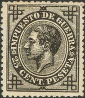 *185. 1876. 25 Cts Negro. Muy Bien Centrado. MAGNIFICO. - Other & Unclassified