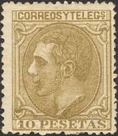 *209. 1879. 10 Pts Sepia Oliva. BONITO. Cert. COMEX. - Otros & Sin Clasificación