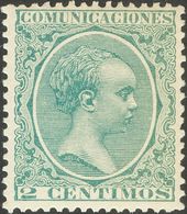 *213. 1889. 2 Cts Verde. Color Intenso Y Bien Centrado. MAGNIFICO. - Otros & Sin Clasificación