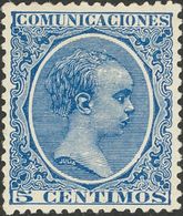*215. 1889. 5 Cts Azul. PIEZA DE LUJO. - Other & Unclassified