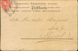 Sobre 243. 1902. 10 Cts Rojo (sello Doblado Hacia El Anverso). Tarjeta Postal De EL SEIJO (CORUÑA) A FERROL. Matasello P - Sonstige & Ohne Zuordnung