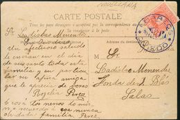 Sobre 243. 1909. 10 Cts Rojo. Tarjeta Postal De NOVELLANA (ASTURIAS) A SALAS. Matasello Circular CORREOS / NOVELLANA / O - Sonstige & Ohne Zuordnung