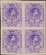 **/*270(4). 1909. 15 Cts Violeta, Bloque De Cuatro. SIN DENTAR. MAGNIFICO. Edifil 2015: +140 Euros - Other & Unclassified