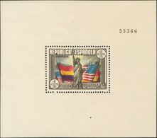 **763, 764. 1938. 1 Pts Multicolor Y Hoja Bloque. MAGNIFICOS. Edifil 2019: 85 Euros - Sonstige & Ohne Zuordnung