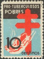 **840. 1937. 10 Cts Negro, Azul Y Rojo. Excelente Centraje. MAGNIFICO. Edifil 2018: +33 Euros - Sonstige & Ohne Zuordnung