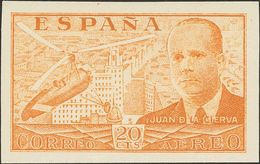 **880ccs. 1939. 20 Cts Ocre. COLOR CAMBIADO Y SIN DENTAR. MAGNIFICO. Edifil 2015: 505 Euros - Otros & Sin Clasificación