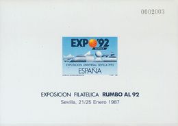 **11P. 1987. Prueba De Lujo. RUMBO AL 92. MAGNIFICA. Edifil 2019: 155 Euros - Other & Unclassified