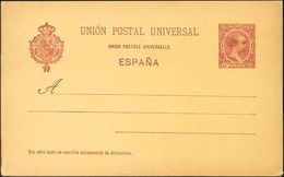 (*)EP31. 1890. 5 Cts Carmín Sobre Tarjeta Entero Postal. MAGNIFICA. Edifil 2014: 77 Euros - Other & Unclassified