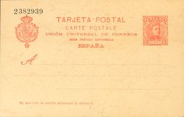 (*)EP42. 1902. 10 Cts Rojo Naranja Sobre Tarjeta Entero Postal. MAGNIFICA. Edifil 2019: 128 Euros - Otros & Sin Clasificación