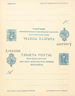 (*)EP59, EP60. 1925. 25 Cts Azul Sobre Tarjeta Entero Postal Y 25 Cts+25 Cts Azul Sobre Tarjeta Entero Postal (plancha), - Andere & Zonder Classificatie