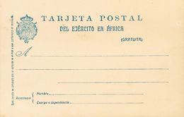 Sobre EPM3. 1927. Sin Valor, Azul. Tarjeta Entero Postal De Franquicia Del EJERCITO EN AFRICA. MAGNIFICA Y RARISIMA EN N - Otros & Sin Clasificación