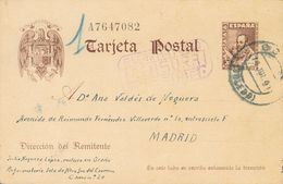 Sobre EP86. 1941. 20 Cts Castaño Sobre Tarjeta Entero Postal De OCAÑA A MADRID, Remitida Por Un Recluso Del Reformatorio - Otros & Sin Clasificación