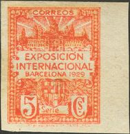 *1ecs. 1929. 5 Cts Naranja Y Amarillo. SIN DENTAR. MAGNIFICO. Cert. GRAUS. - Other & Unclassified