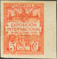 *1ecs. 1929. 5 Cts Naranja Y Amarillo. SIN DENTAR. MAGNIFICO. Cert. GRAUS. - Otros & Sin Clasificación