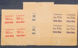 (*)37/39(4). 1938. Conjunto De Las PRUEBAS DE LA SOBRECARGA Del 50 Cts Rojo, 80 Cts Azul Y 1'25 Pts Violeta (cuatro De L - Andere & Zonder Classificatie