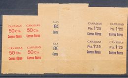 (*)37/39(4). 1938. Conjunto De Las PRUEBAS DE LA SOBRECARGA Del 50 Cts Rojo, 80 Cts Azul Y 1'25 Pts Violeta (cuatro De L - Other & Unclassified