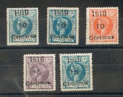 *54/58. 1910. Serie Completa. Excelentes Centrajes. MAGNIFICA Y MUY RARA. Cert. COMEX. Edifil 2019: 1.175 Euros - Altri & Non Classificati