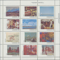 Canada: 1982, Paintings / Canada Day, Michel No. 835/846, 894 Sets In Se-tenant Sheets Mint Never Hi - Verzamelingen
