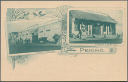 China: 1900/11, Picture Post Cards W. Lithos (12) With Views Mainly Of Peking Inc. Hotel Tallieu, Rw - Otros & Sin Clasificación