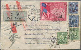 China: 1939/1944, Attractive Group Of 9 Censor Covers, Mostly Airmail To Europe Or USA, Comprising V - Otros & Sin Clasificación