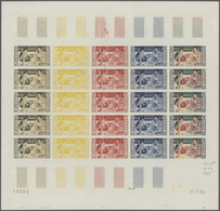 Französisch-Polynesien: 1958/1978, IMPERFORATE COLOUR PROOFS, MNH Collection Of 28 Complete Sheets ( - Ongebruikt