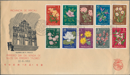 Macau: 1953/95, Collection Of FDC (inc. Some MC) Mounted On Stockpages, Inc. 1953 Flowers, 1980 (1), - Usados