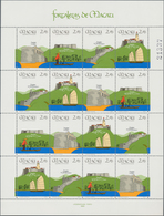 Macau: 1986, Fortesses, Three Minature Sheets Mint Never Hinged, Unfortunatelly Vertically Folded. ( - Usados