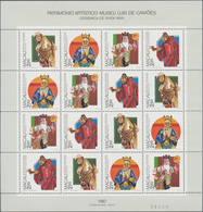 Macau: 1987/1990, Lot Of The Rare Minature Sheets MNH: 1987 Michel No. 569/572: Four Folded Sheets; - Used Stamps