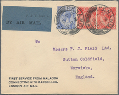 Malaiische Staaten - Straits Settlements: 1926 From, Group Of 6 Airmail Covers, Comprising Early Air - Straits Settlements