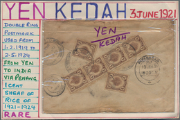 Malaiische Staaten - Kedah: 1923 - 1949 (ca.), Accumulation Of 260 Covers, With Early Mail To Foreig - Kedah